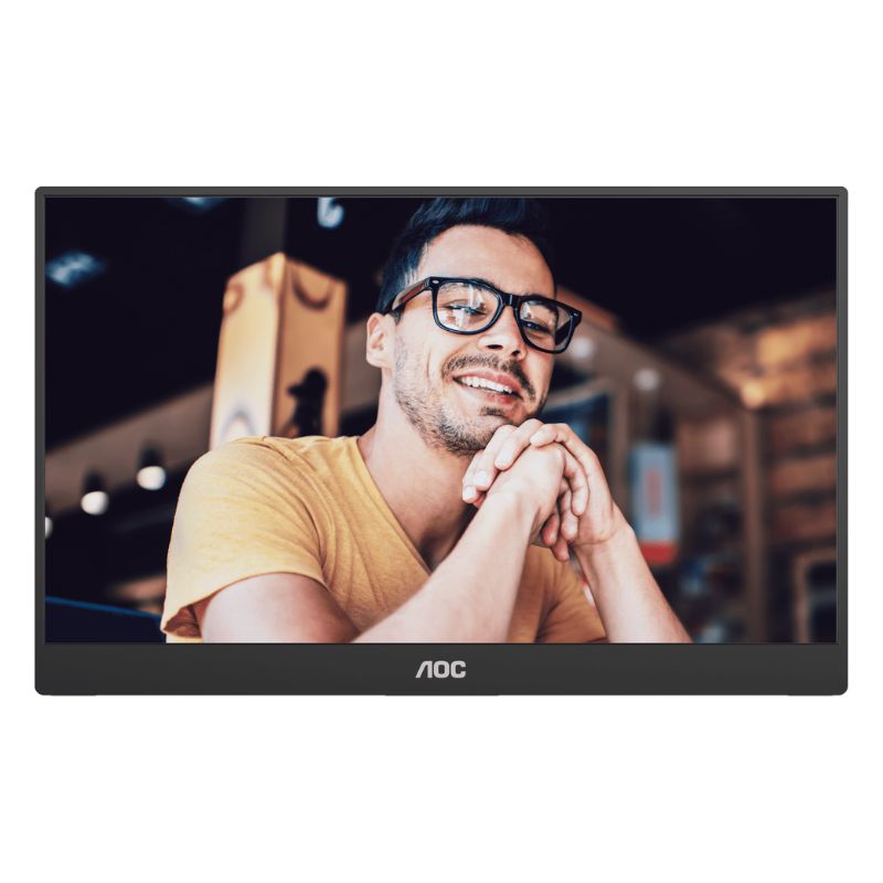 Monitor 15.6" AOC 16T20 1920x1080 IPS 60Hz Portátil Mini HDMI negro