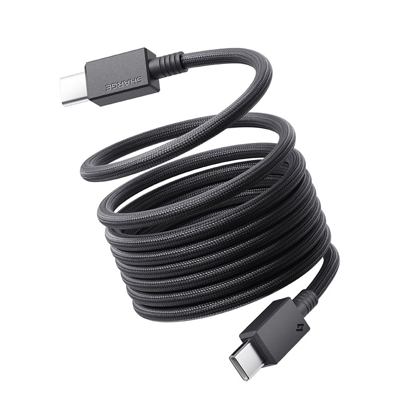 Cable SHARGE USB-C Magnético Trenzado Carga Rápida 1.5m Negro