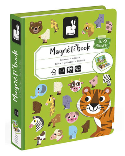 Juguete montessori Janod libro magnético Animales