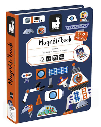 Juguete montessori Janod libro magnetico espacio