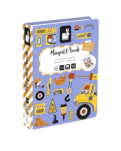 Juguete montessori Janod libro magnético construcción