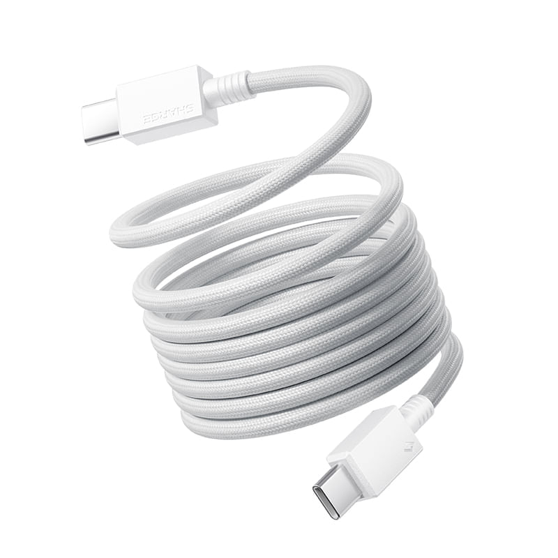 Cable SHARGE USB-C Magnético Trenzado Carga Rápida 1.5m Blanco