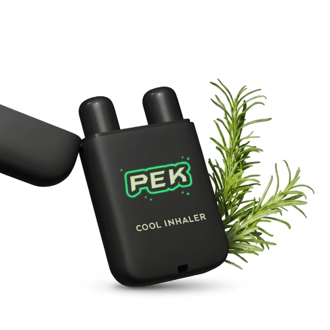 Inhalador Nasal doble PEK , portátil , sabor menta mas romero fuerte