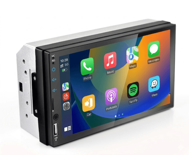 Radio pantalla táctil multimedia doble DIN con Mirror Link, Bluetooth , USB, salida 50w 4 , 7 pulgadas , full touch