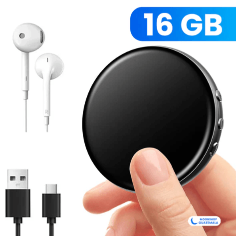 Grabadora de voz portátil audio nítido en alta calidad , 16 GB color negro