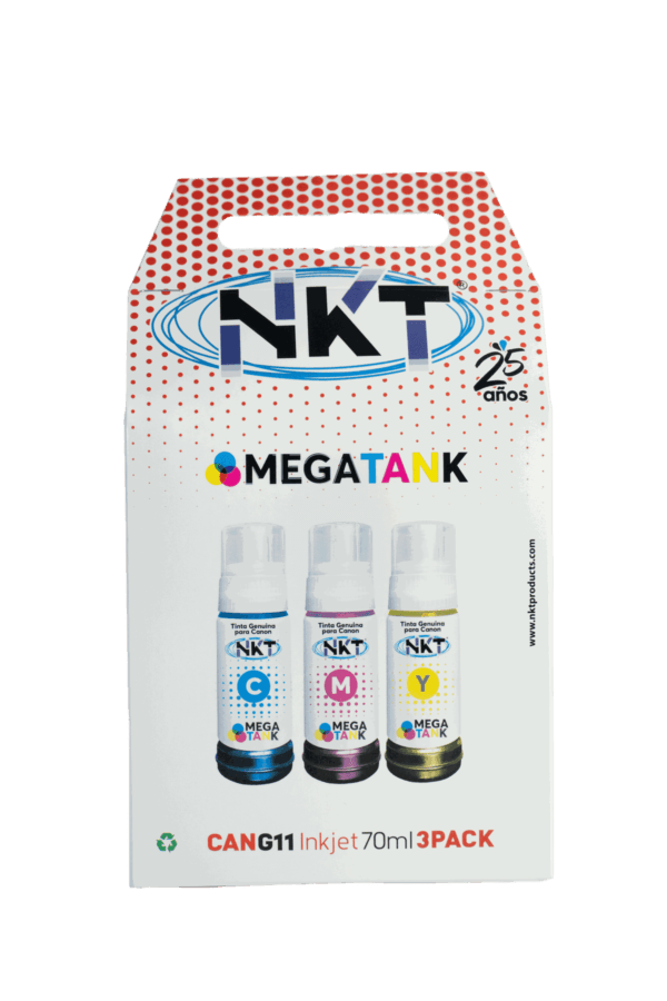 Tinta NKT 70ml 3pack para canon mega tank