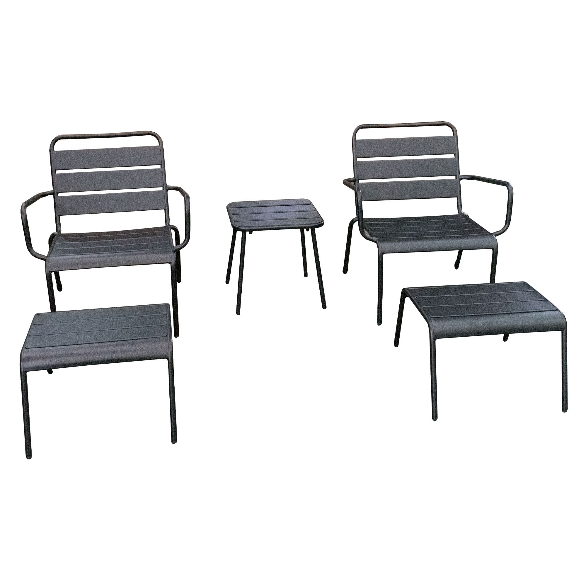 Set de sillas Country en color negro 5 piezas