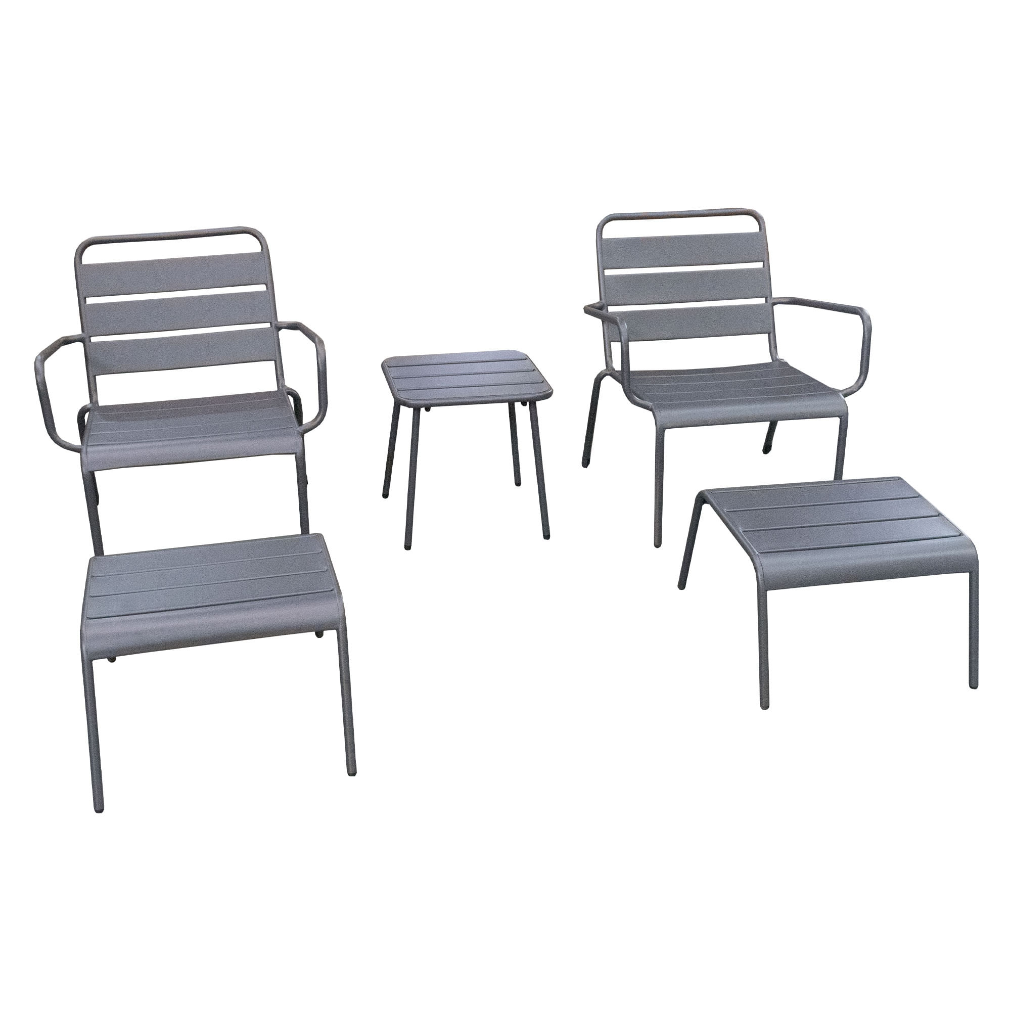 Set de sillas Country en color gris 5 piezas