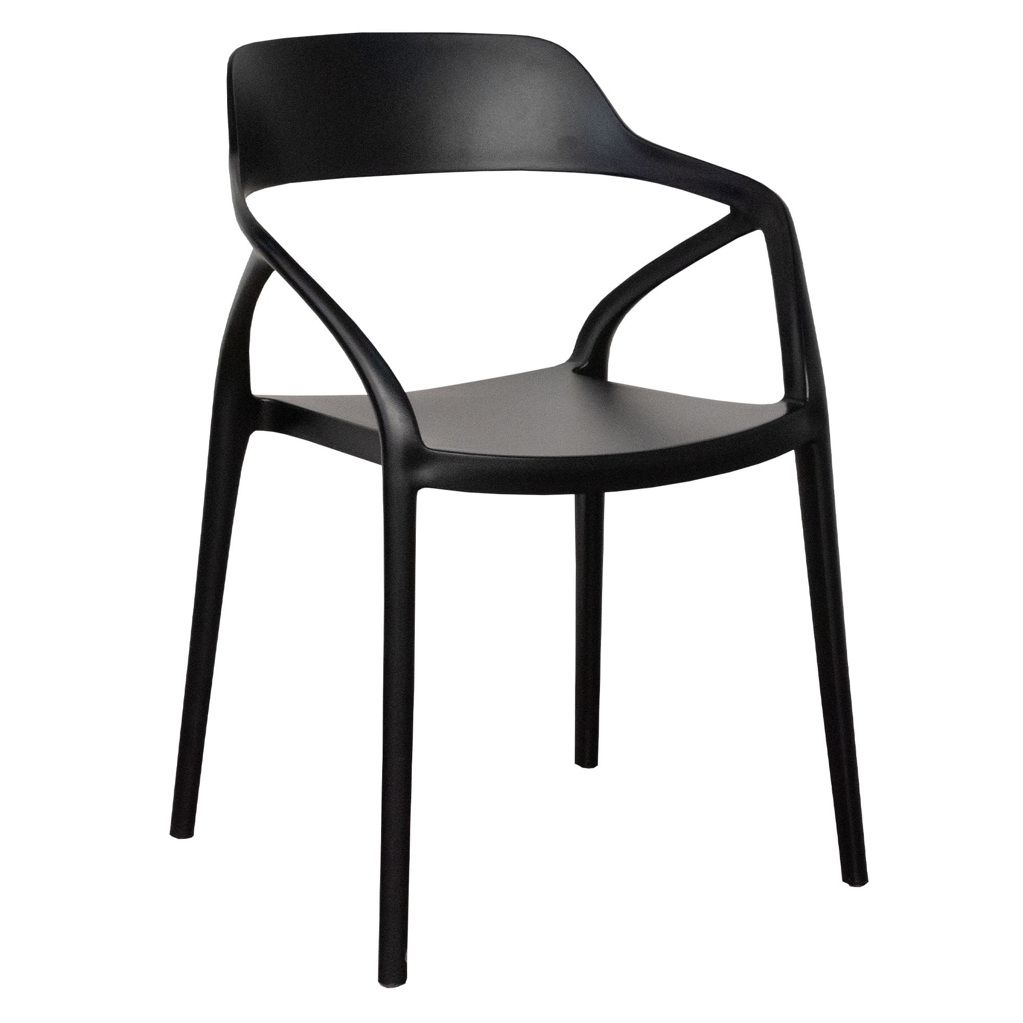 Silla de comedor Cobram color negro de polipropileno
