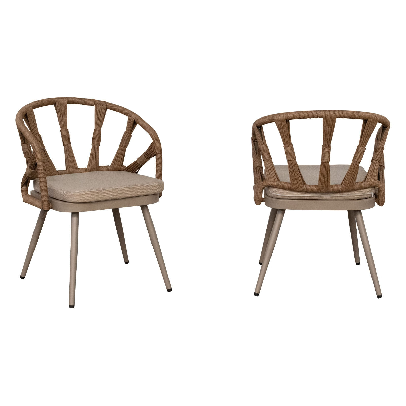 Silla de comedor Derby color taupe