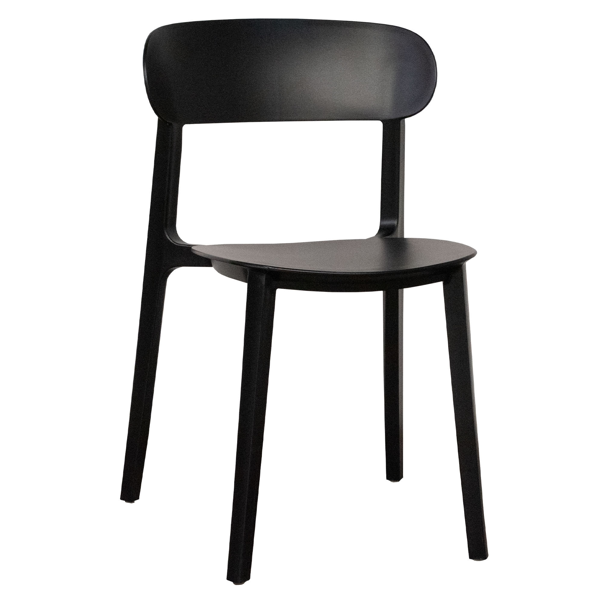 Silla de comedor Pagliuzza negro de polipropileno