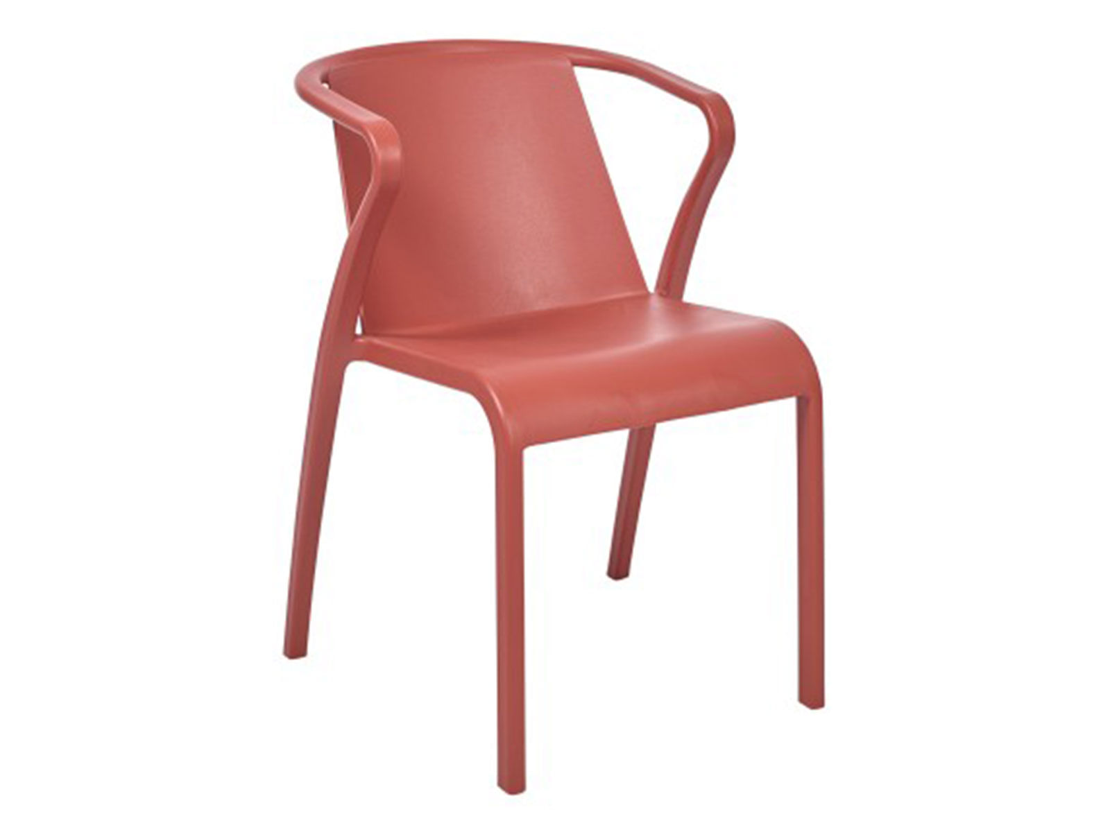 Silla de comedor Fado color terracota de polipropileno