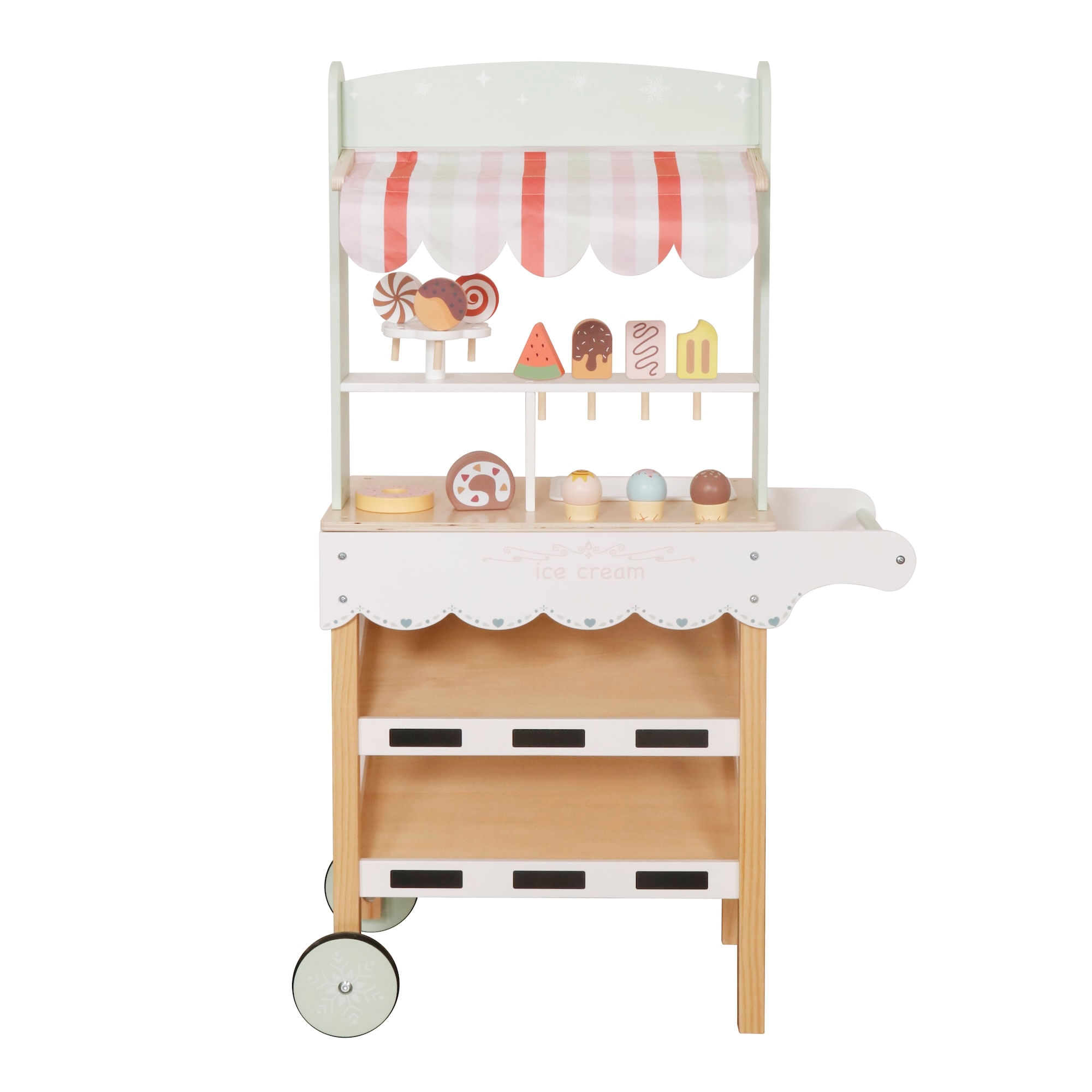 Carrito de tienda de madera juguete Montessori modelo W10A273