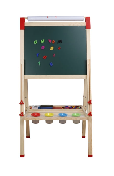 Pizarra de madera juguete Montessori ajustable con pinturas modelo W12B196