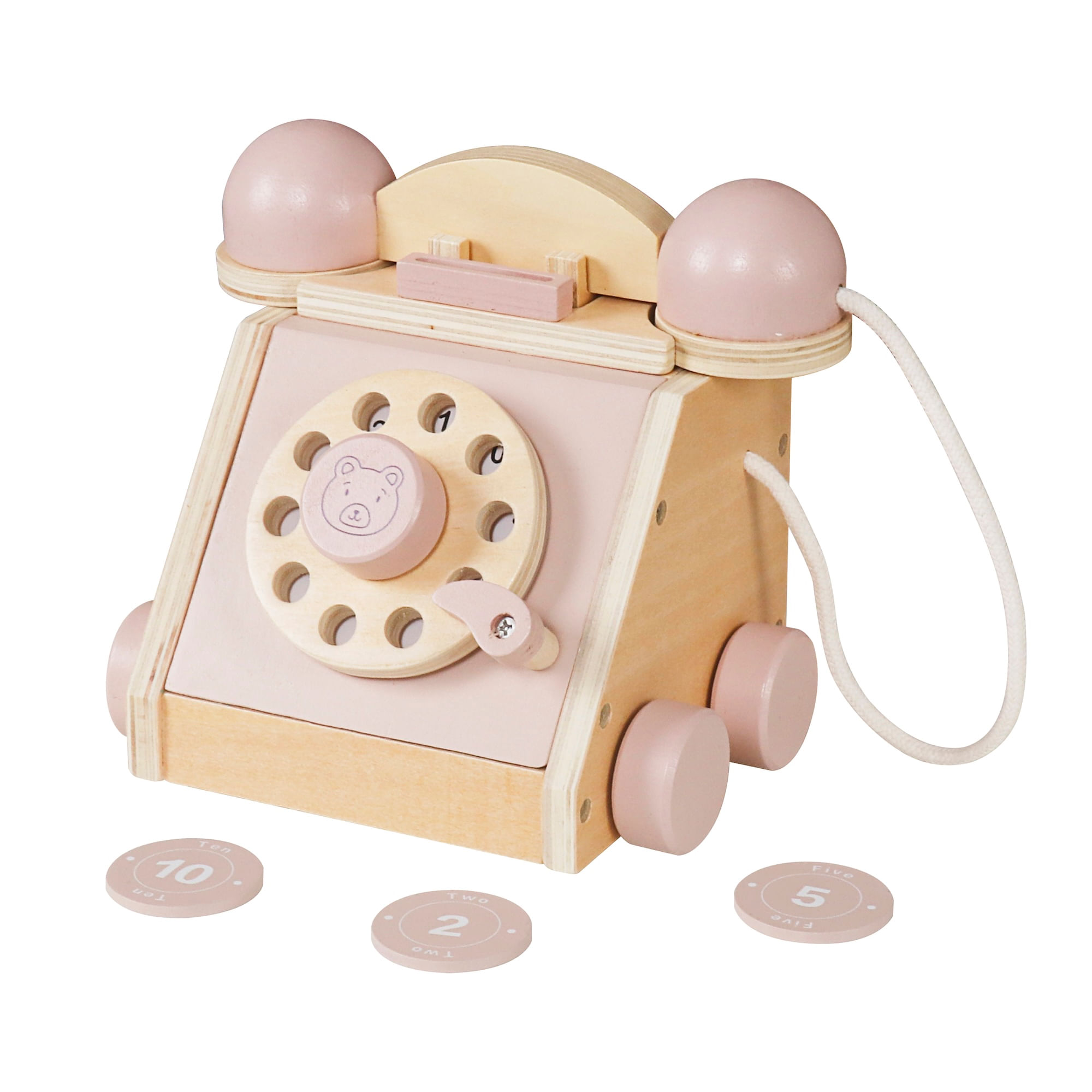 Teléfono de juguete de madera Montessori modelo W10L095