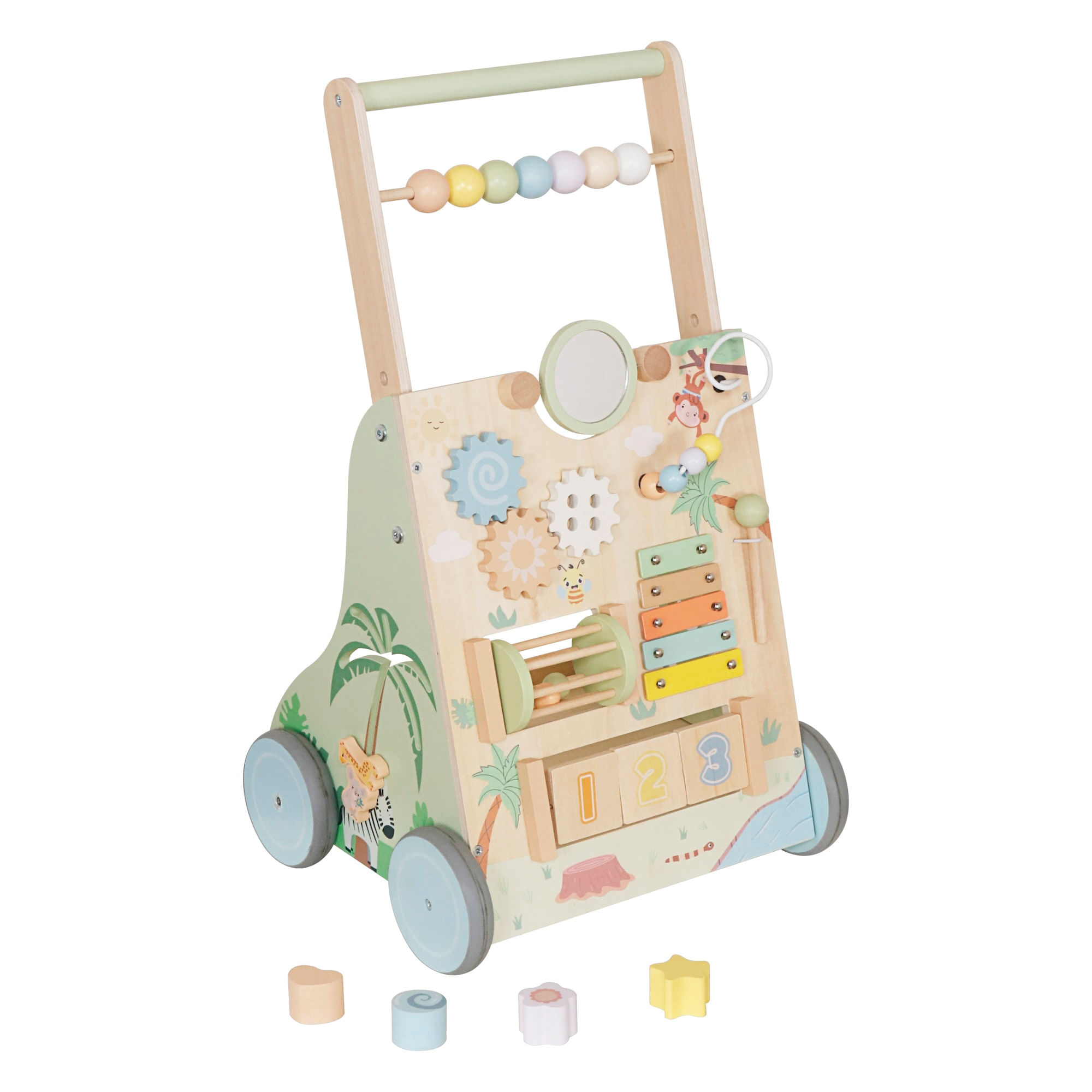 Andador de actividades de madera juguete Montessori modelo W16E365
