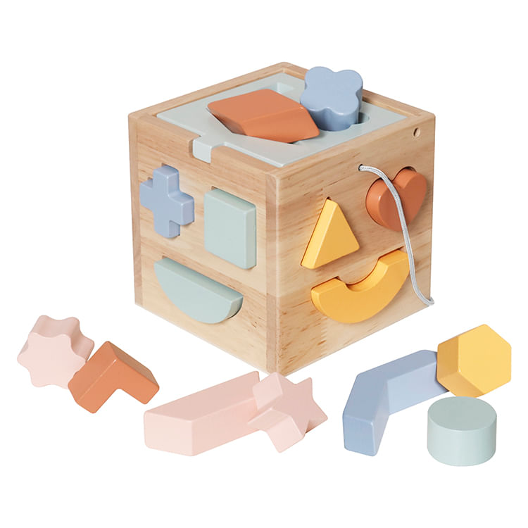 Set juguete Montessori 3 en 1: cubo de formas, apilador Arcoíris y banco de martillo model…