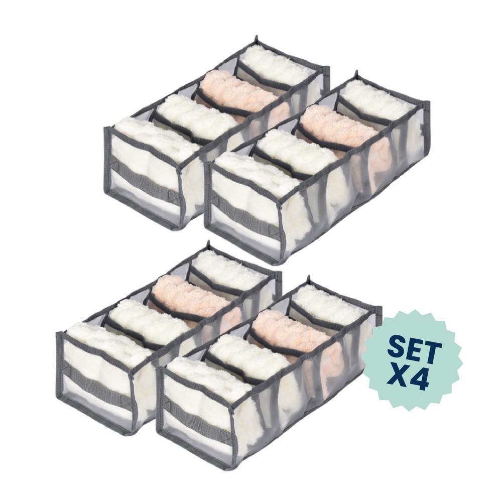 Organizador De Malla De 7 Compartimentos 15x36xh12cm - 4 Unidades