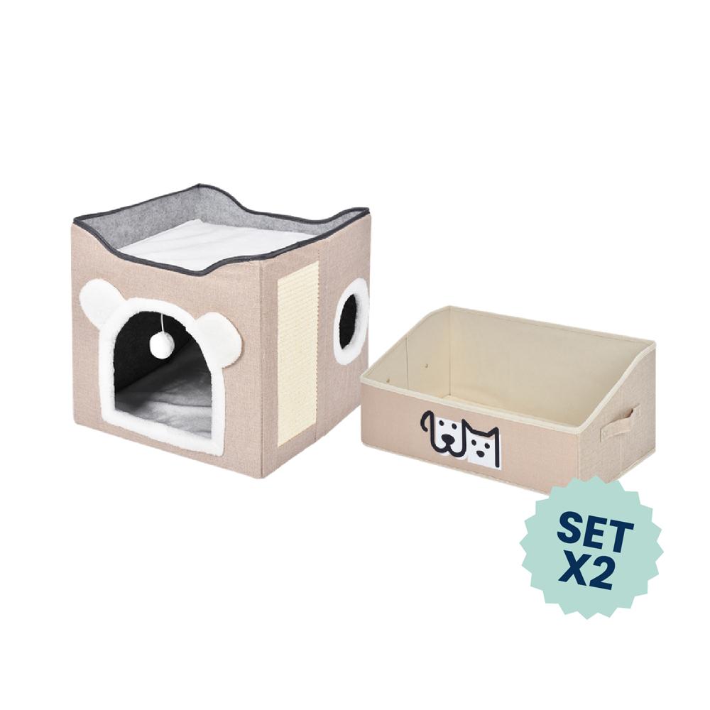 Organizador Juguetes Mascota Y Casa Gato Scratcher