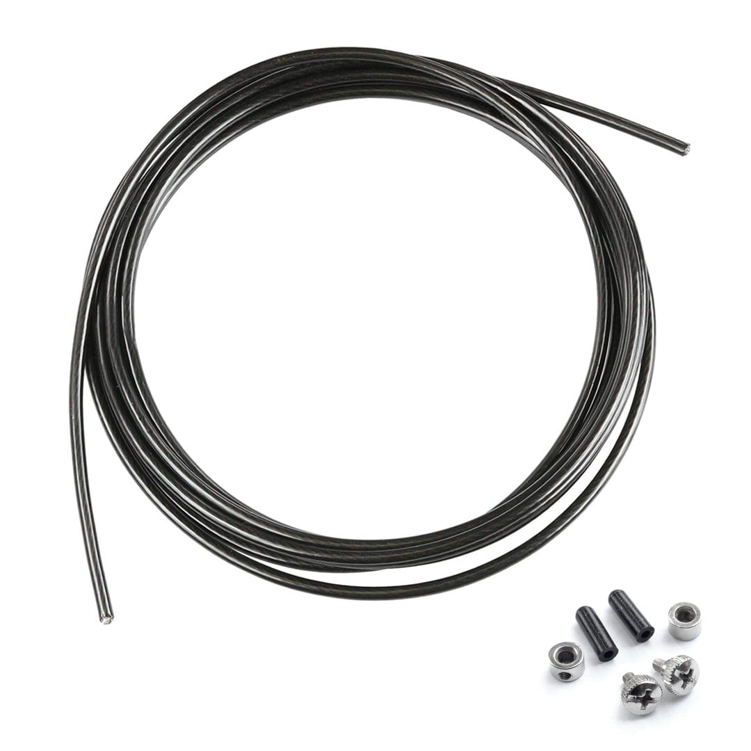 Cable para cuerda de aluminio negro con tornillos