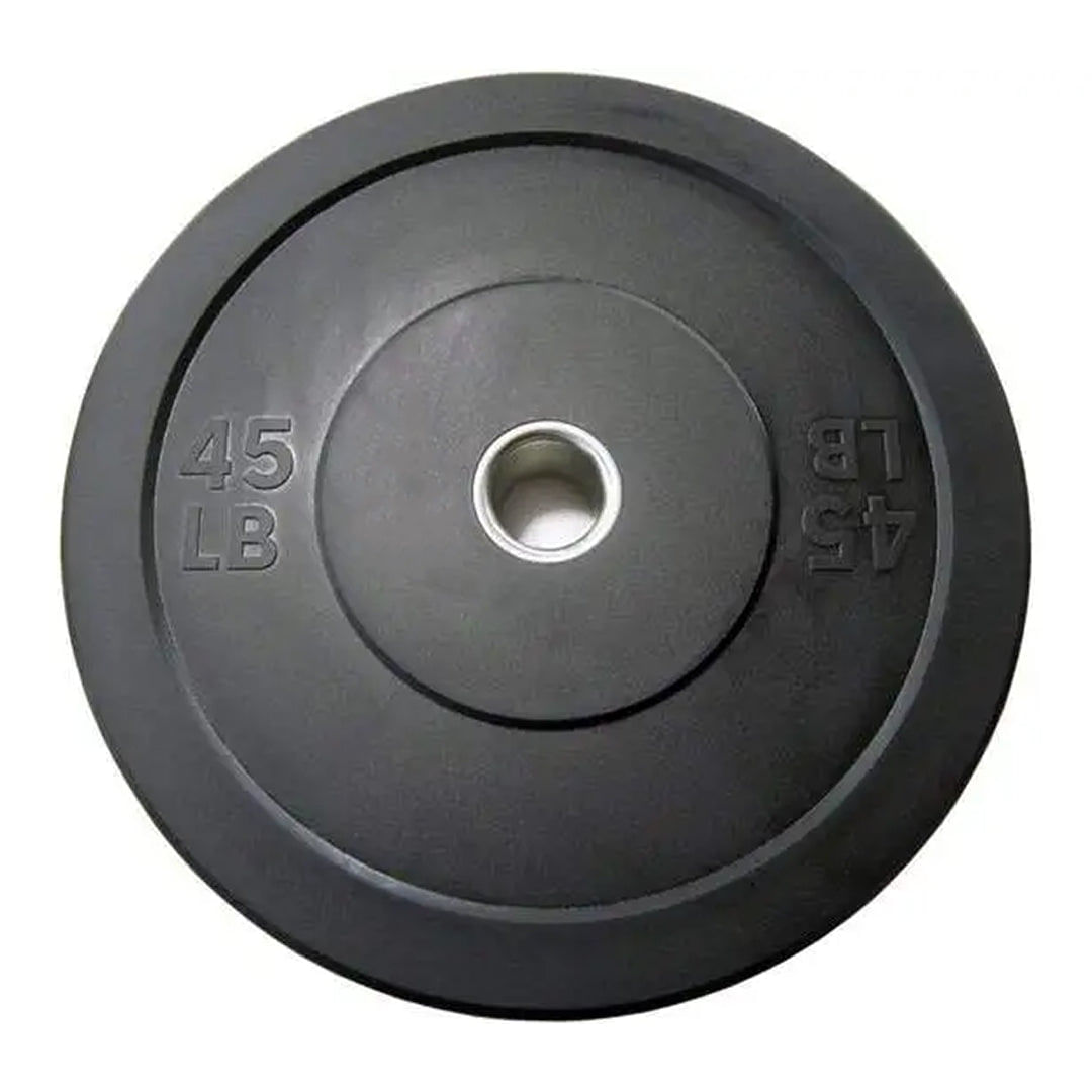 Bumper plate negro de 45 lb