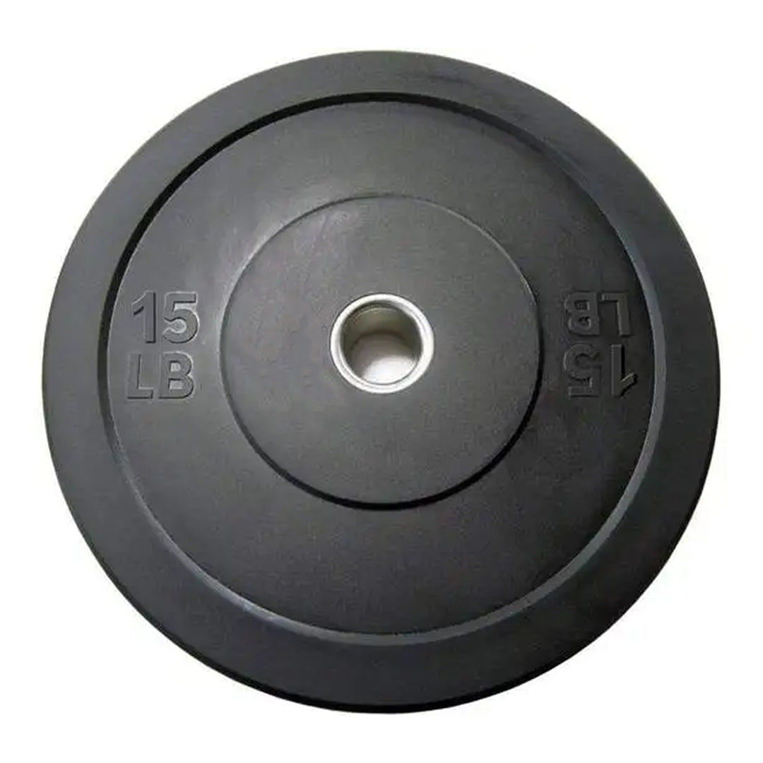 Bumper plate negro de 15 lb
