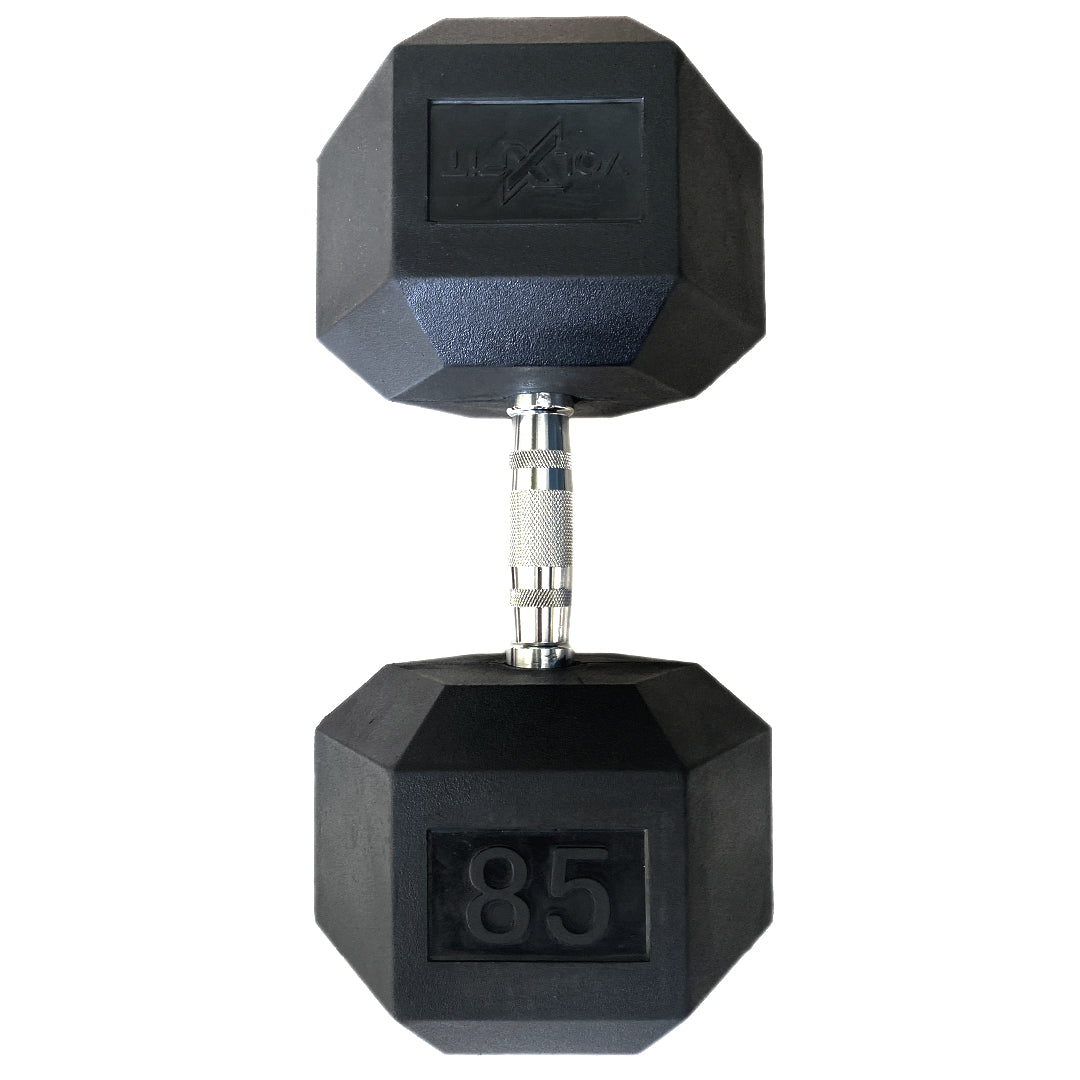 Mancuerna hexagonal de caucho Volxfit de 85 lb