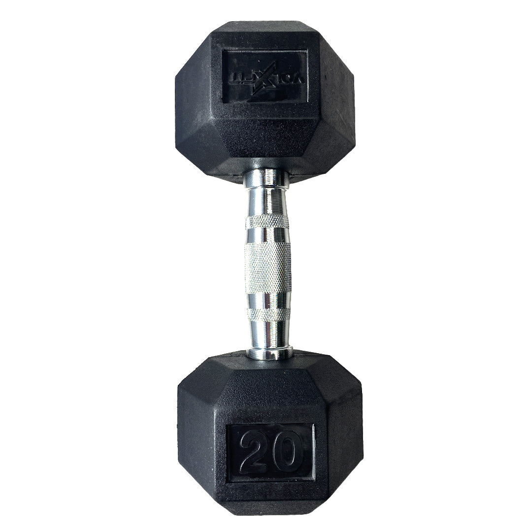 Mancuerna hexagonal de caucho Volxfit de 20 lb