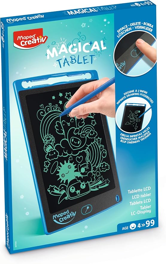Tableta Maped Creativ mágica para dibujar borrable LCD azul-neg