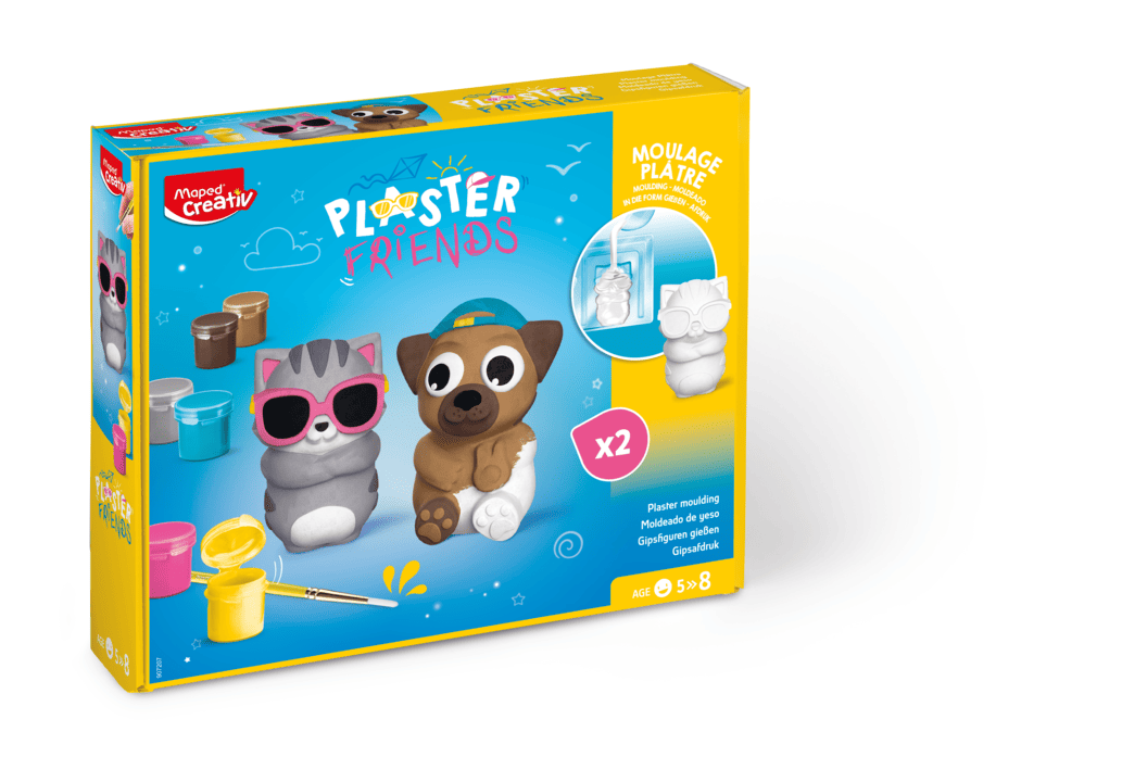 Moldea y colorea Maped Creativ con yeso Plaster Friends Summer