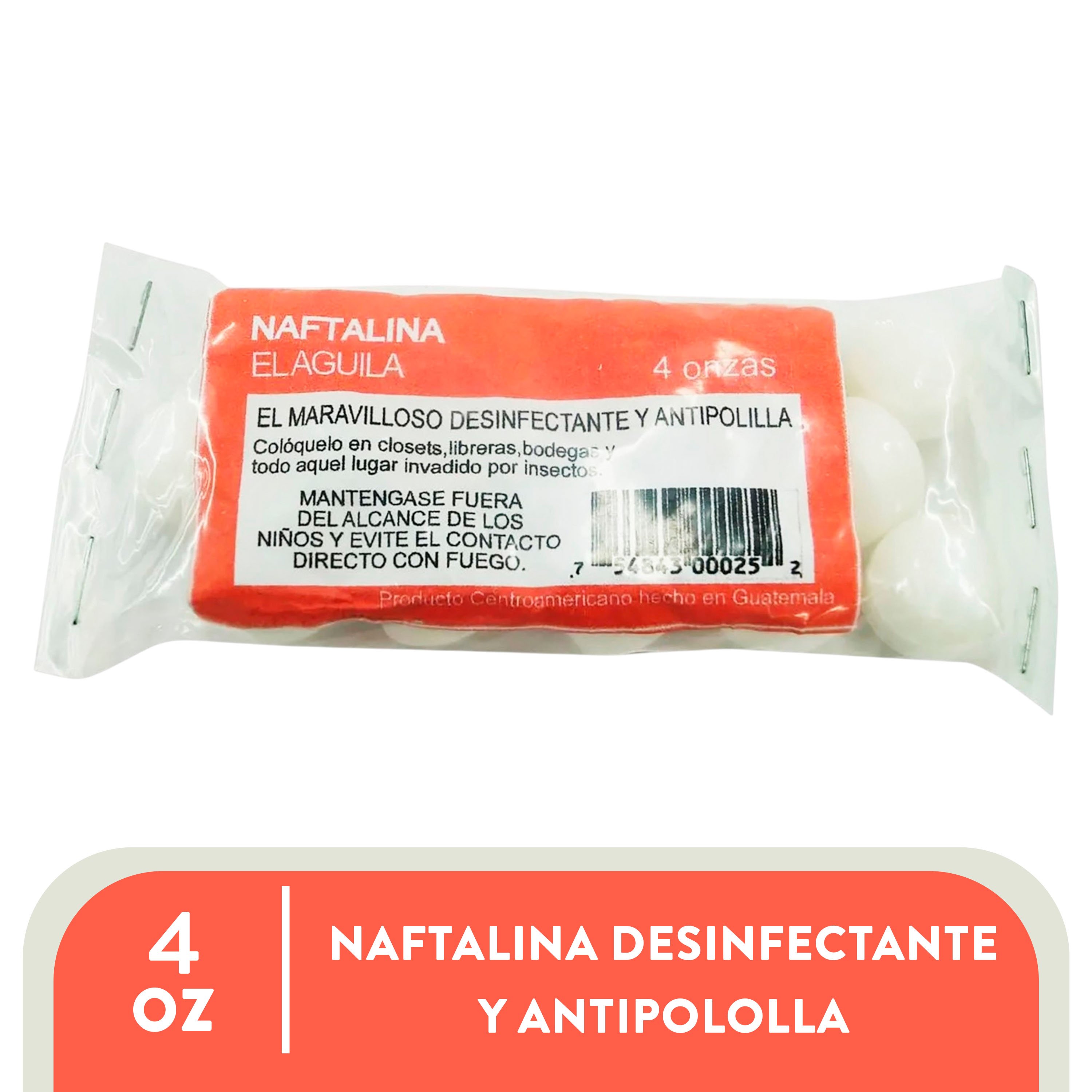 Naftalina El Aguila Desinfectante Y Antipolilla - 1 Unidad