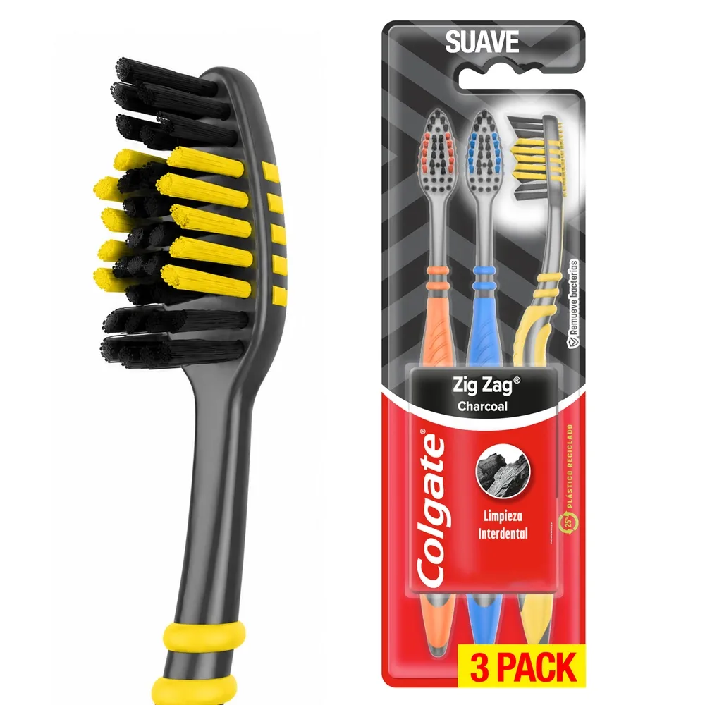 Cepillo Dental Zig Zag Carbón Colgate