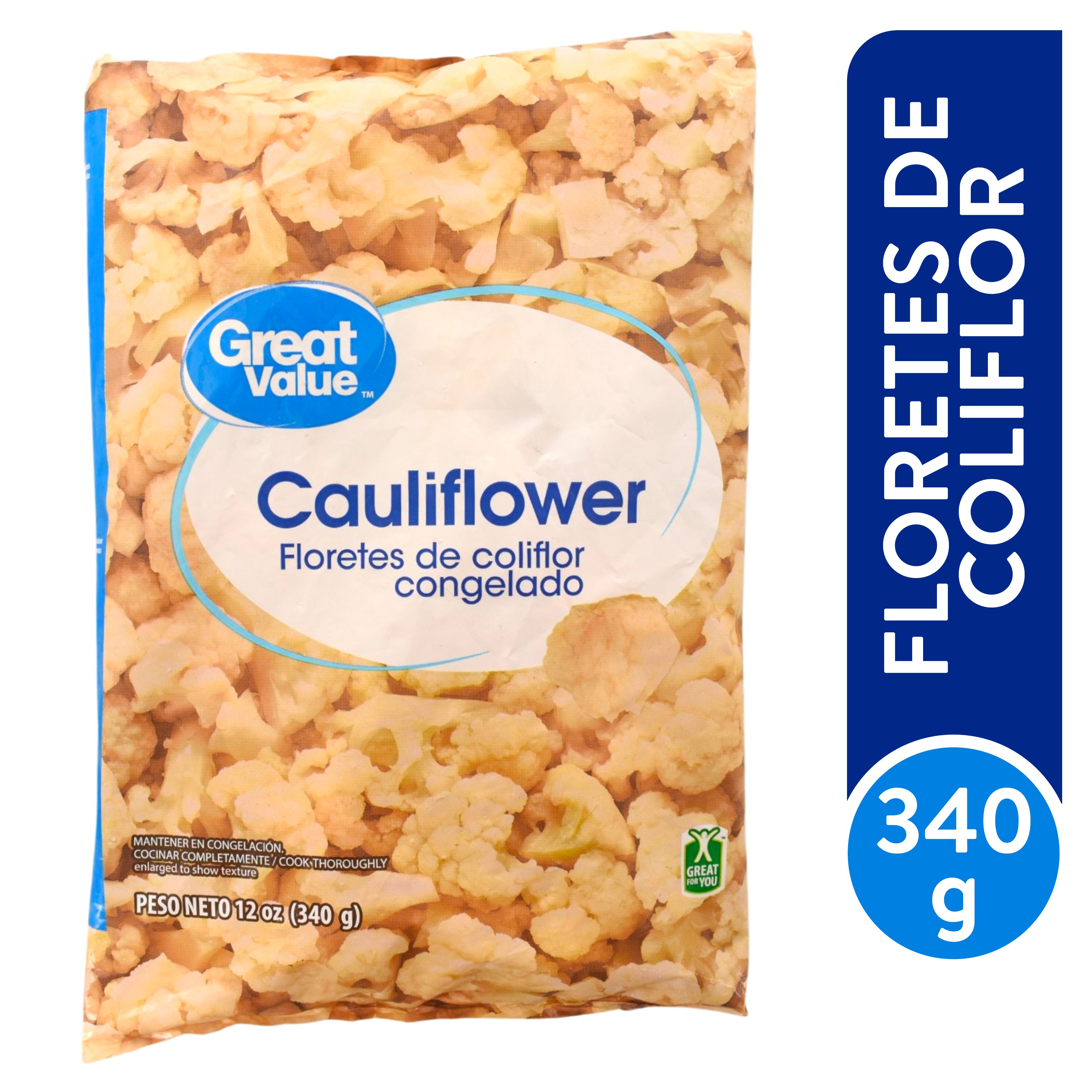 Floretes De Coliflor Great Value Congelado - 340 g