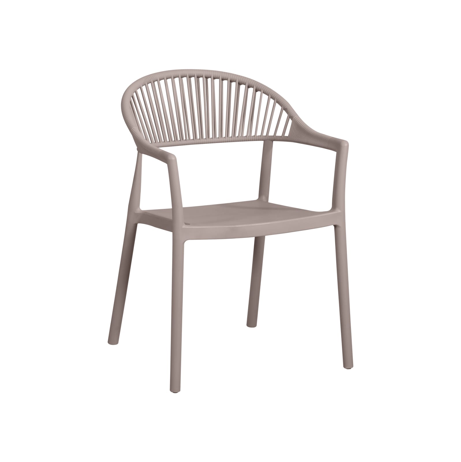 Silla de comedor Cielo color taupe de polipropileno