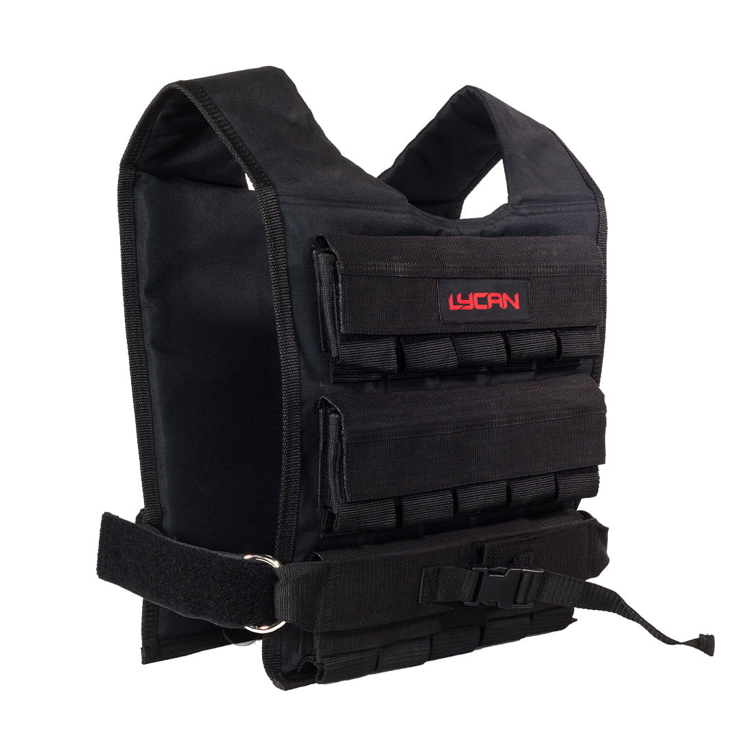 Chaleco con peso corte recto Lycan negro de 30 kg