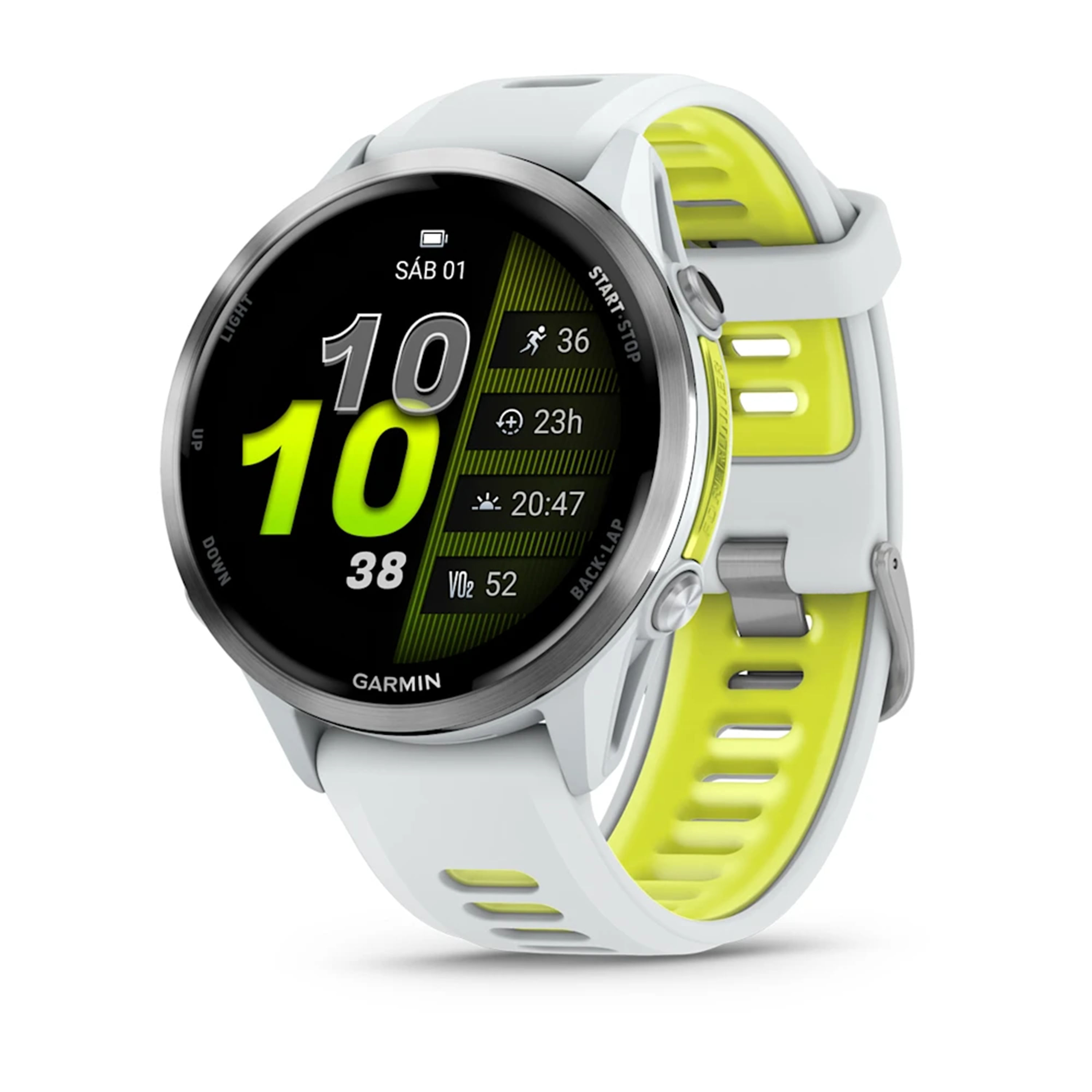 Smartwatch Garmin Forerunner 970 Titanium with Whitestone Amp Yellow
