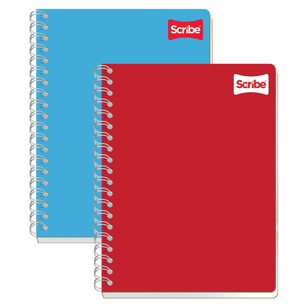 Cuaderno Scribe clásico de resortes con rayas - 100 hojas