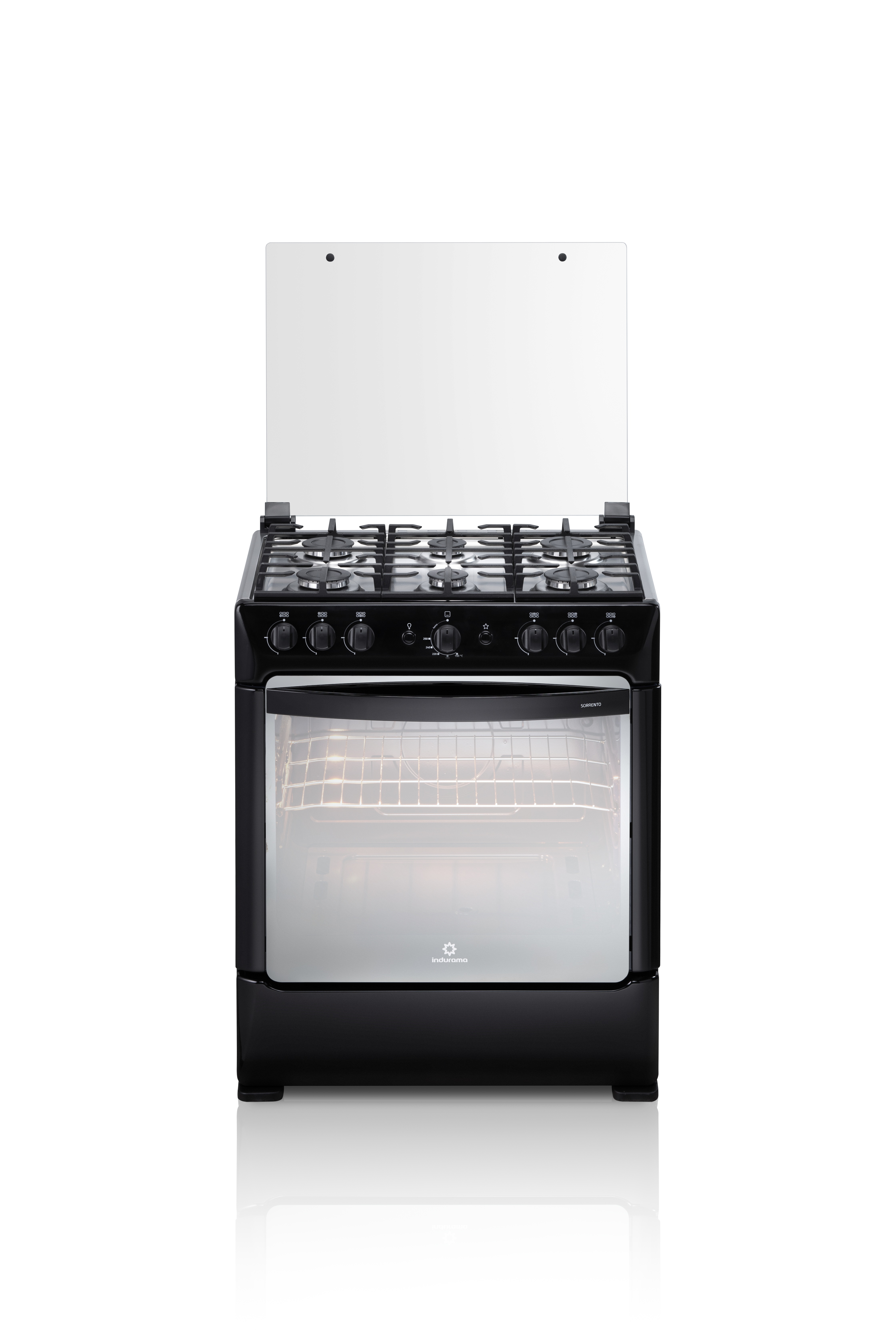 Estufa Indurama modelo SORRENTO negra – 30 pulgadas