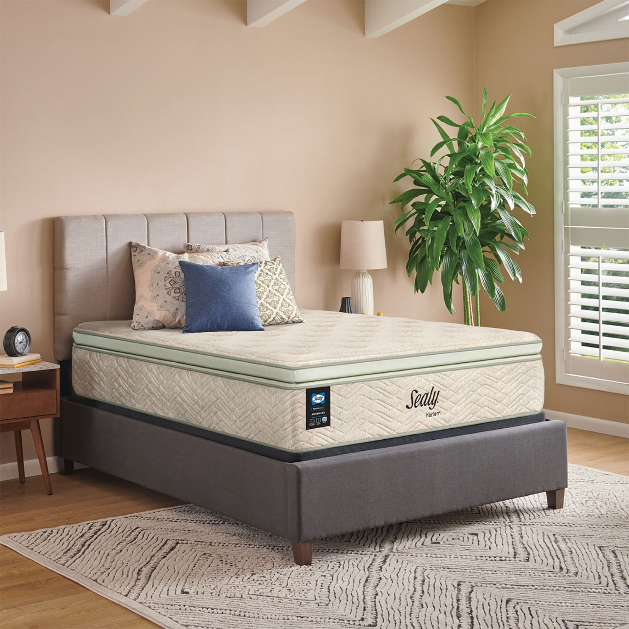 Cama Sealy Harlem tamaño King colchón + base