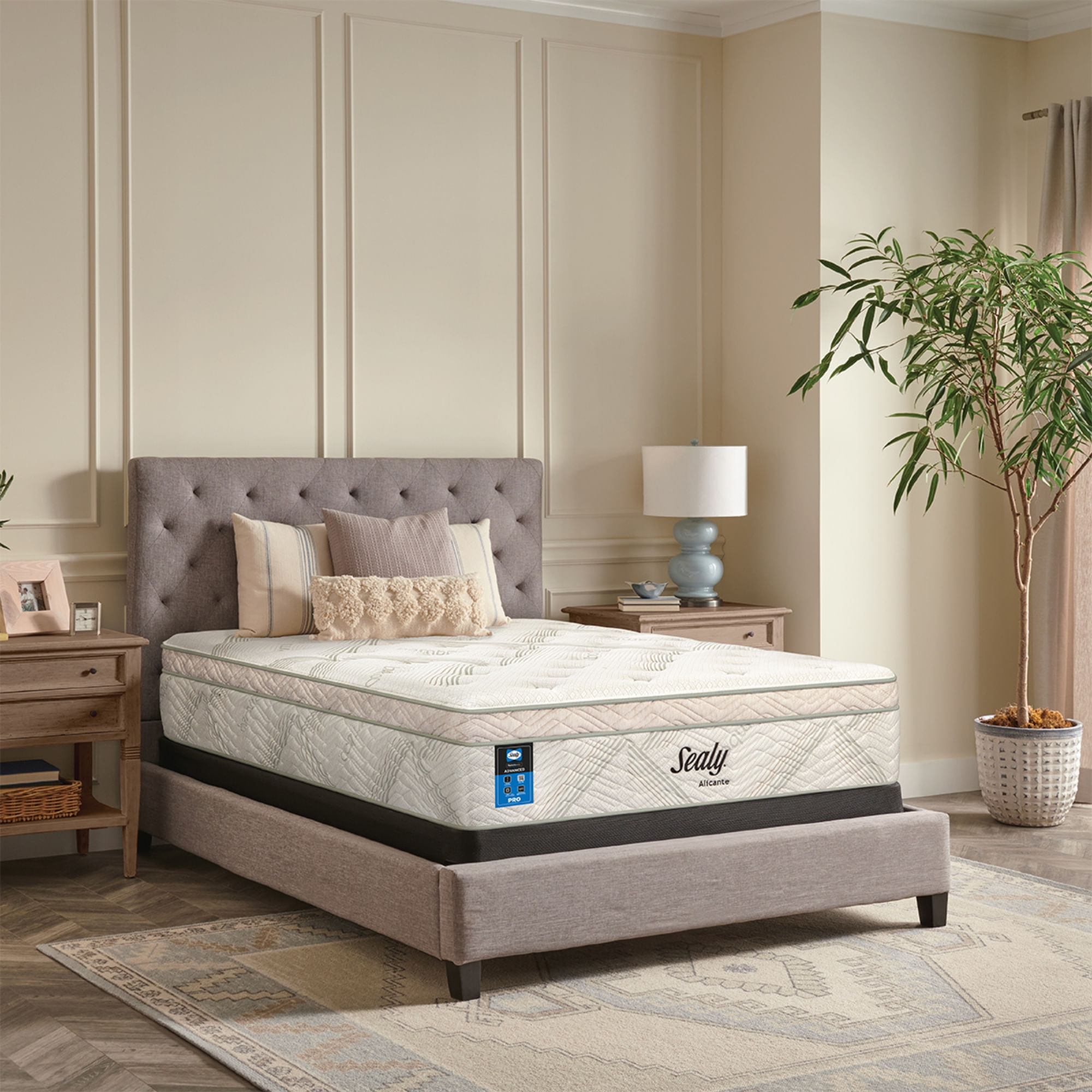 Cama Sealy Alicante tamaño King colchón + base