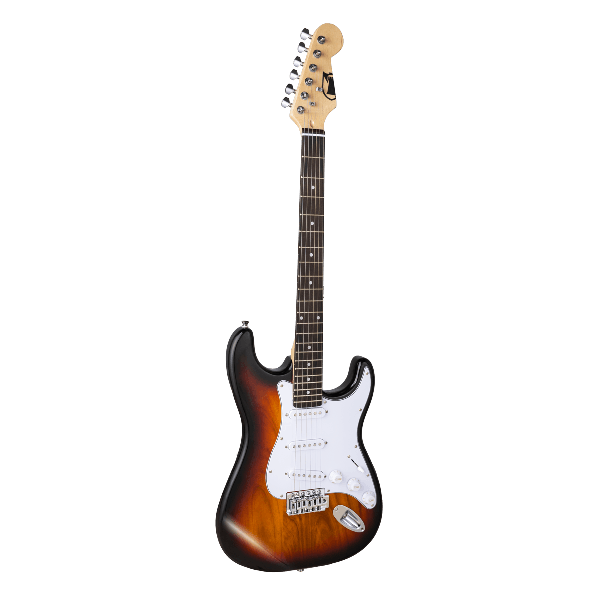 Guitarra Electrica Mitzu 39" De Madera, Café Y Negro