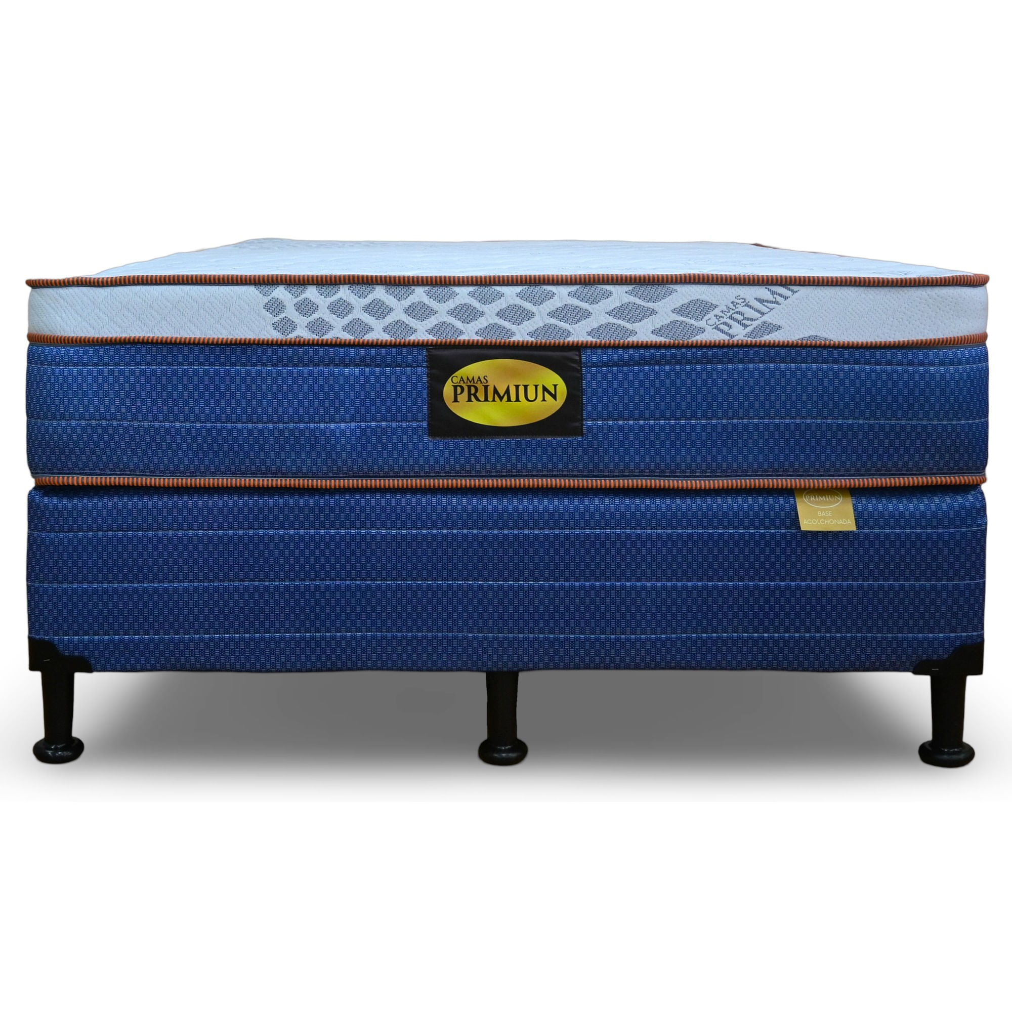 Cama Premium Europa Euro Top Matrimonial con Base
