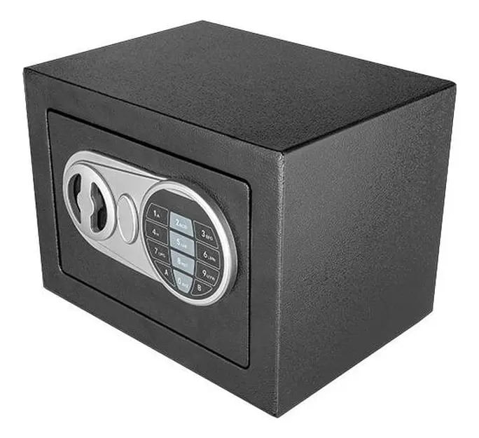 Caja Fuerte Mitzu Electrónica 17X23X17 Cm, Llave De Emergencia, Luces Indicadoras