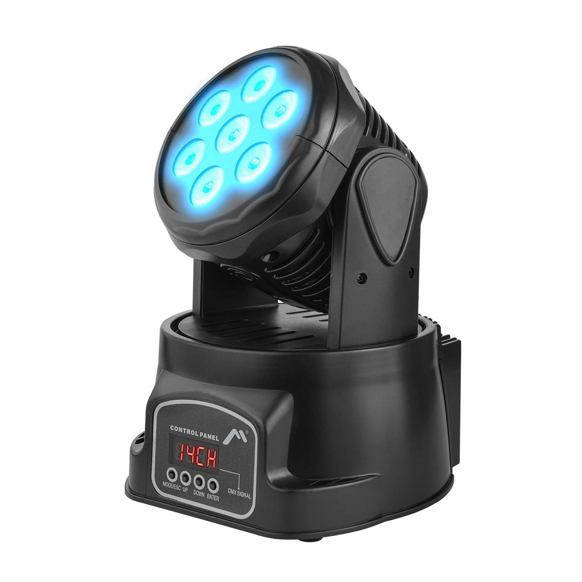 Cabeza Robótica Mitzu 7 Leds Rgbw Audioritmico, 14 Canales, Dmx512,150W