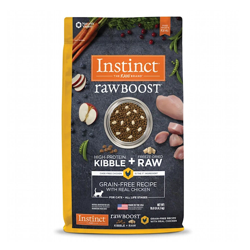 Concentrado para gatos adulto Instinct raw boost grain-free chicken cats - 5Lb