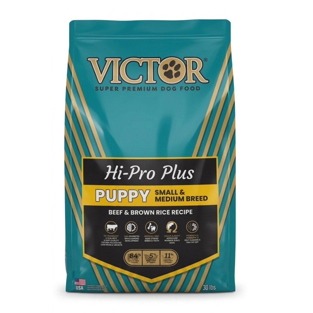 Concentrado para perro todas las edades Victor hi-pro plus small & medium breed - 30lb