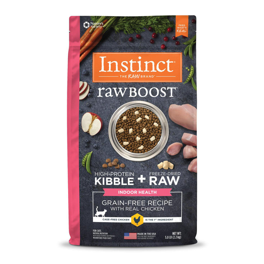 Concentrado para gato adulto Instinct cats raw boost grain free chicken indoor health - 5l…