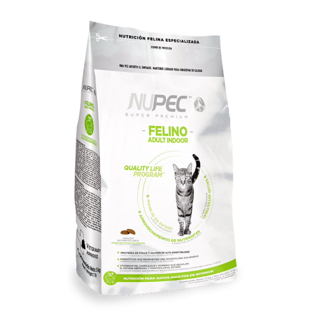 Concentrado para gato adulto Nupec felino adulto indoor - 3.3lb