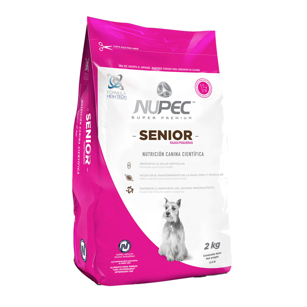 Concentrado para perro adulto mayor Nupec senior raza pequeña - 4.4lb