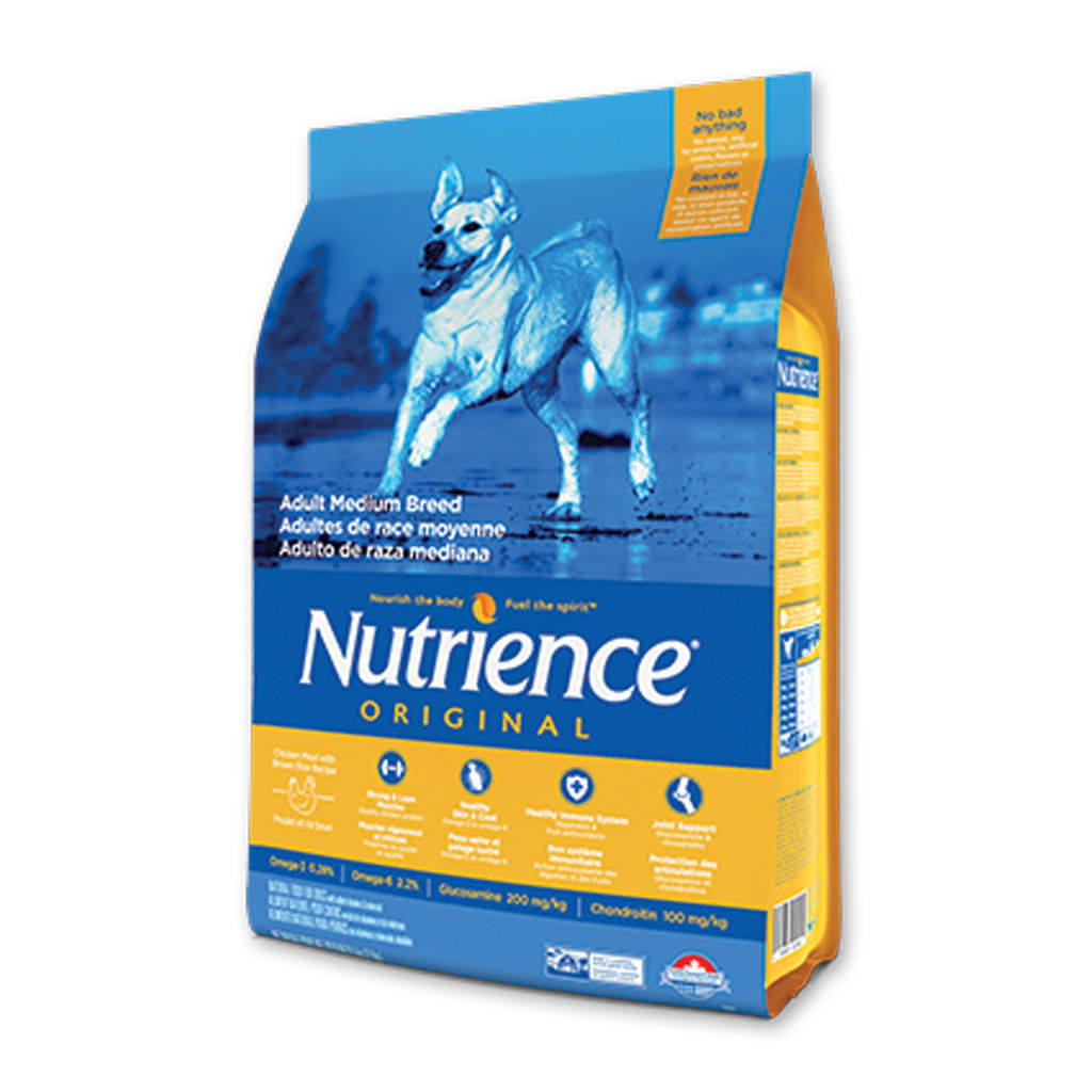 Concentrado para perro adulto Nutrience original adulto raza mediana pollo y arroz integra…